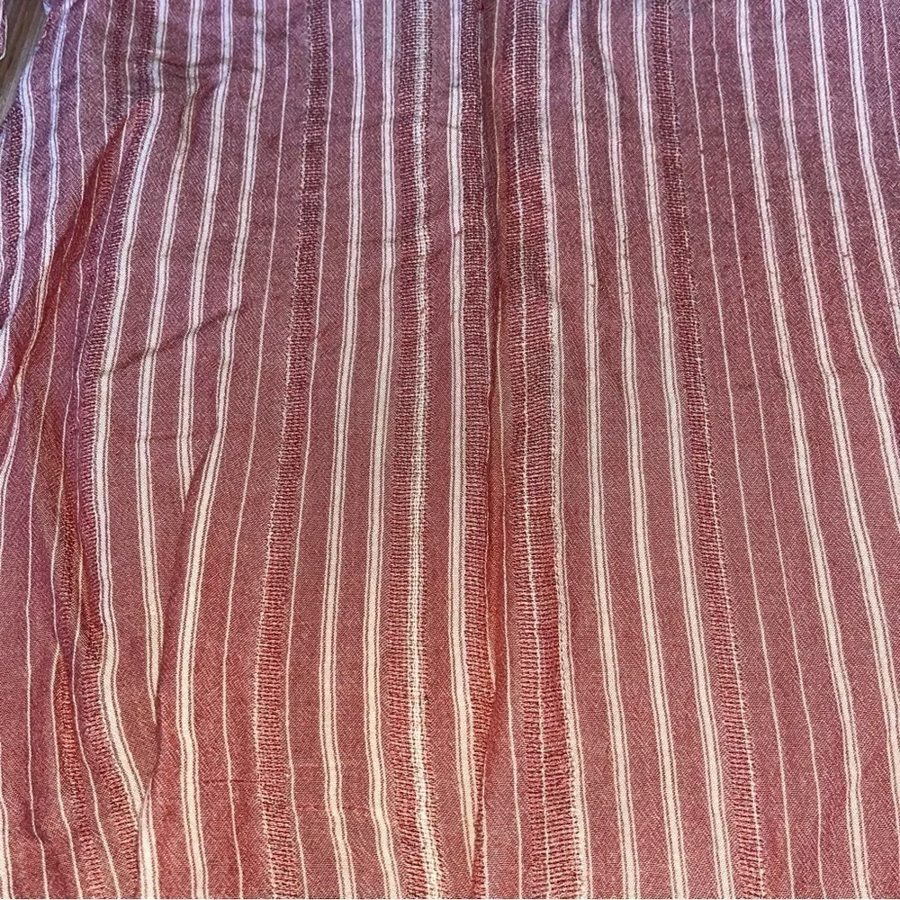 American Eagle Red Striped Wrap Skirt
